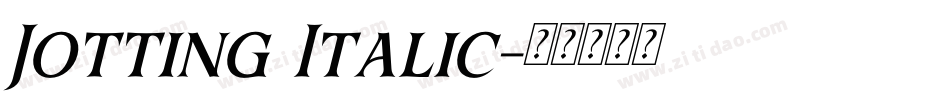 Jotting Italic字体转换